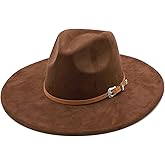 Fedora Hat for Women Wide Brim Mens Fedora Hats Classic Dress Hats Panama Hat with Band