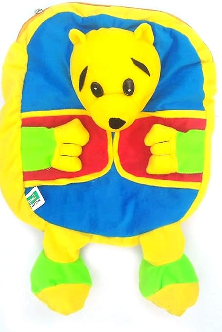 Toysale Kids School Bag Soft Toy Plush Backpack Cartoon Bag Childrens Gifts Boy/Girl Baby/ Decor School Bag for Kids (Yellow)