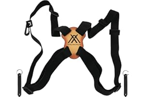 Trummul Binocular Harness Strap Best Chest Harness Strap for Hunters Photographers and Golfers Upgraded Version(Black)