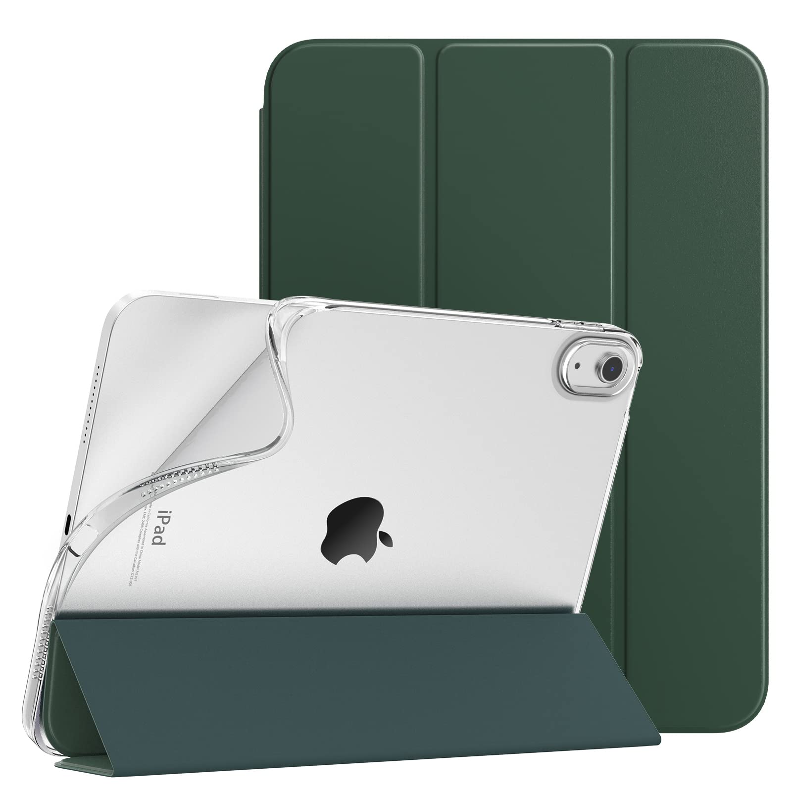 TiMOVO Case for iPad (A16) 11th Generation 11 Inch 2025, iPad 10th Generation Case 10.9 Inch 2022, Slim Soft TPU Translucent Frosted Back Cover for 11th/10th Gen, Auto Wake/Sleep - Midnight Green — image 1