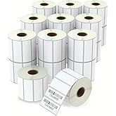 BETCKEY - 2.625" x 1" (67 mm x 25 mm) File Folder & Address Labels Compatible with Zebra & Rollo Label Printer,Premium Adhesive & Perforated [20 Rolls, 40000 Labels]