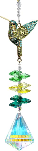 H&D HYALINE & DORA Hummingbird Crystal Sun Catcher with Prism Ball
