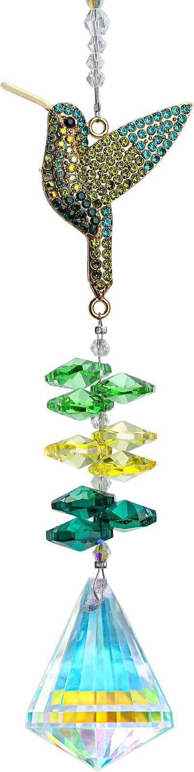 H&D HYALINE & DORA Hummingbird Crystal Sun Catcher with Prism Ball