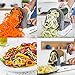 Spiralizer vegetable slicer, Adjustable Spiral Veggie Spiralizers, Zuchinni Noodle Maker, 4 Blades Zoodle Fruits, Pasta Spaghetti Maker for Low Carb Gluten-Free Meals