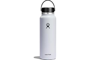 Hydro Flask Water Bottle - Insulated Stainless Steel - Wide Mouth Flex Lid, Non Spill, Leakproof and Refillable in 40 Oz