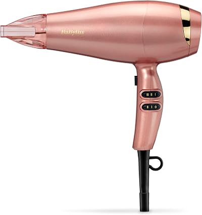 BaByliss Rose Gold Hair Dryer 2100W Ionic Ceramic 3 Heat 2 Speed 5336U