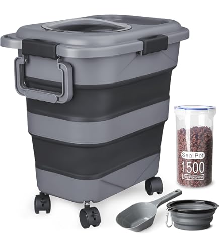 1-Piece Airtight Pet Food Storage Container - PP Plastic, Sealing Lid, For Dog & Cat Food, Rice, Dry Goods