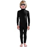 Full Bodysuit Include Felt Eye Mask Kids Dancewear Without Gloves and Socks Solid Color Spandex Zentai Child Unitard