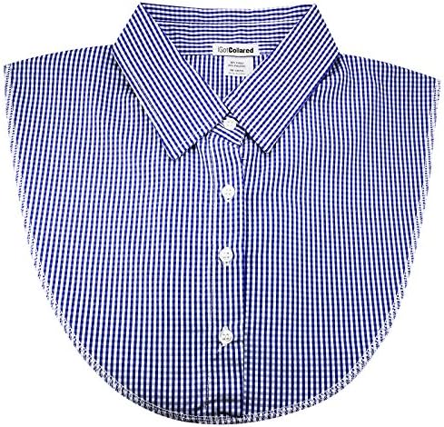 Blue and White Plaid Women's Dickey Collar by USA-Based IGotCollared (aka Dicky Collar, Detachable, Fake Blouse Collar)