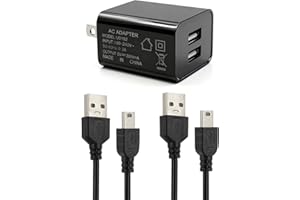 IFREQTECH 2-in-1 Power Adapter Dual USB Port DC 5V 1A with 2 USB Charging Cables Compatible with Retevis RT22 RT22S RB19 RB19P RT68 RB28 NR10 RT18 RT22S H777 RB29 Cobra HYT Walkie Talkies