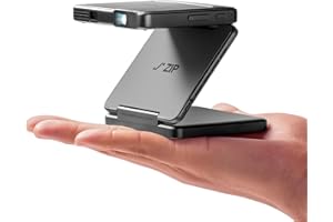 Zip Tri-Fold Truly Portable DLP Projector, Pocket Size, Zero-Lag Focus, One-Click Screen Mirroring, Full-Screen Mode, Type-C 