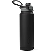 ZULU Powerfill Pro 32oz Stainless Steel Water Bottle with Quick Fill Lid, Triple Walled Vacuum Insulated Metal, Leak Proof Locking Lid, Sip and Chug, Reusable BPA Free, Black