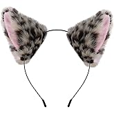 BAOPLAYKIDS Women Cat Fox Long Fur Ears Headband Party Cosplay Costume Hairband