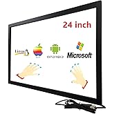 DeYoWo 24 Inch Interactive 10 Points Infrared IR Touch Screen Overlay Frame Free Driver