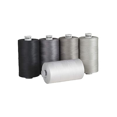 Connecting Threads 100% Cotton Thread Sets - 1200 Yard Spools (Salt & Pepper)