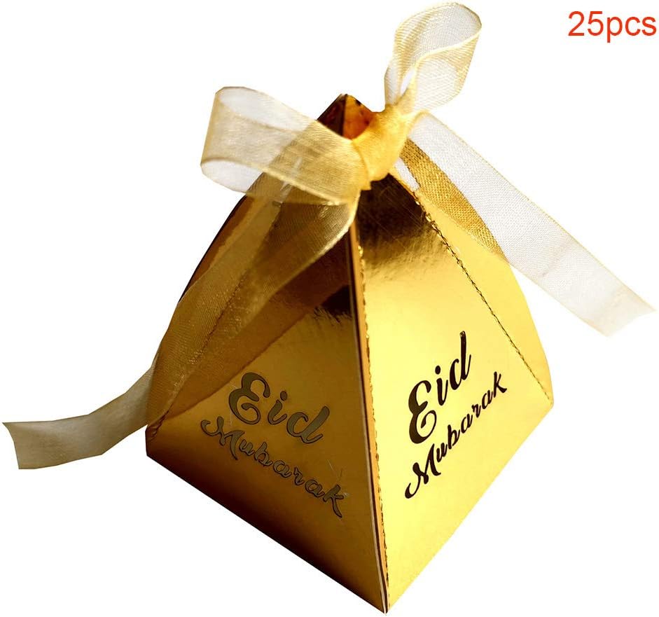 Youlin 25pcs Boite Bonbon Eid Mubarak Ramadan Sac Bonbon Anniversaire Sacs Cadeaux Argent Loisirs Creatifs Cuisine Maison Dwteam In