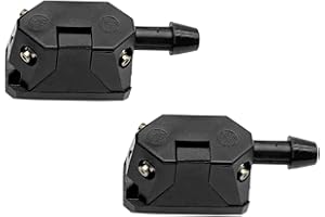 RBOKO 2 PCS Front Windshield Washer Nozzle Kit Sprayer Spurter Straight Pillar, 4 Holes Straight Column Water Spray Nozzle, Universal Windshield Washer Nozzle Arm Mounted Jets Nozzles.