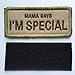 SpaceAuto MAMA SAYS I'M SPECIAL Funny Hook & Loop Tactical Morale Badge Patch 3.54