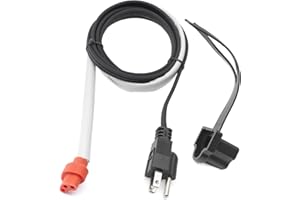 YUXIVCNE 120V Engine Block Heater Cord 6FT 5-15 Plug with Freeze Plug and Insulation Layer Replacement for Chevy for Duramax 6.6 L Diesel Engine 2001-2018