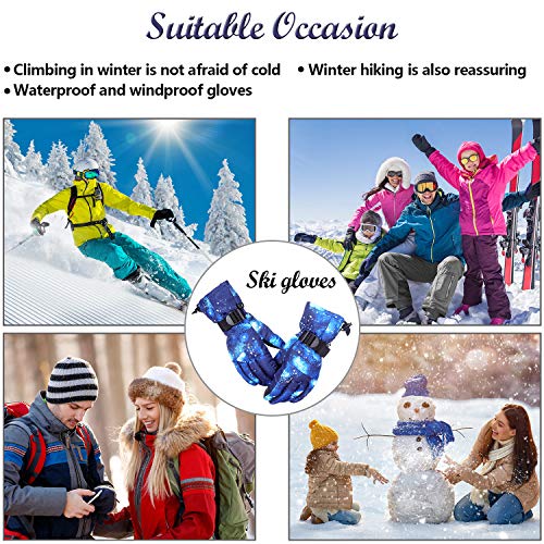 image for SATINIOR Ski Gloves Snowboard Gloves Winter Touchscreen Gloves Warm Wa
