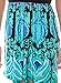 Bdcoco Women's Summer Sleeveless Print Beach Party Loose Casual Mini Dress Aqua Small