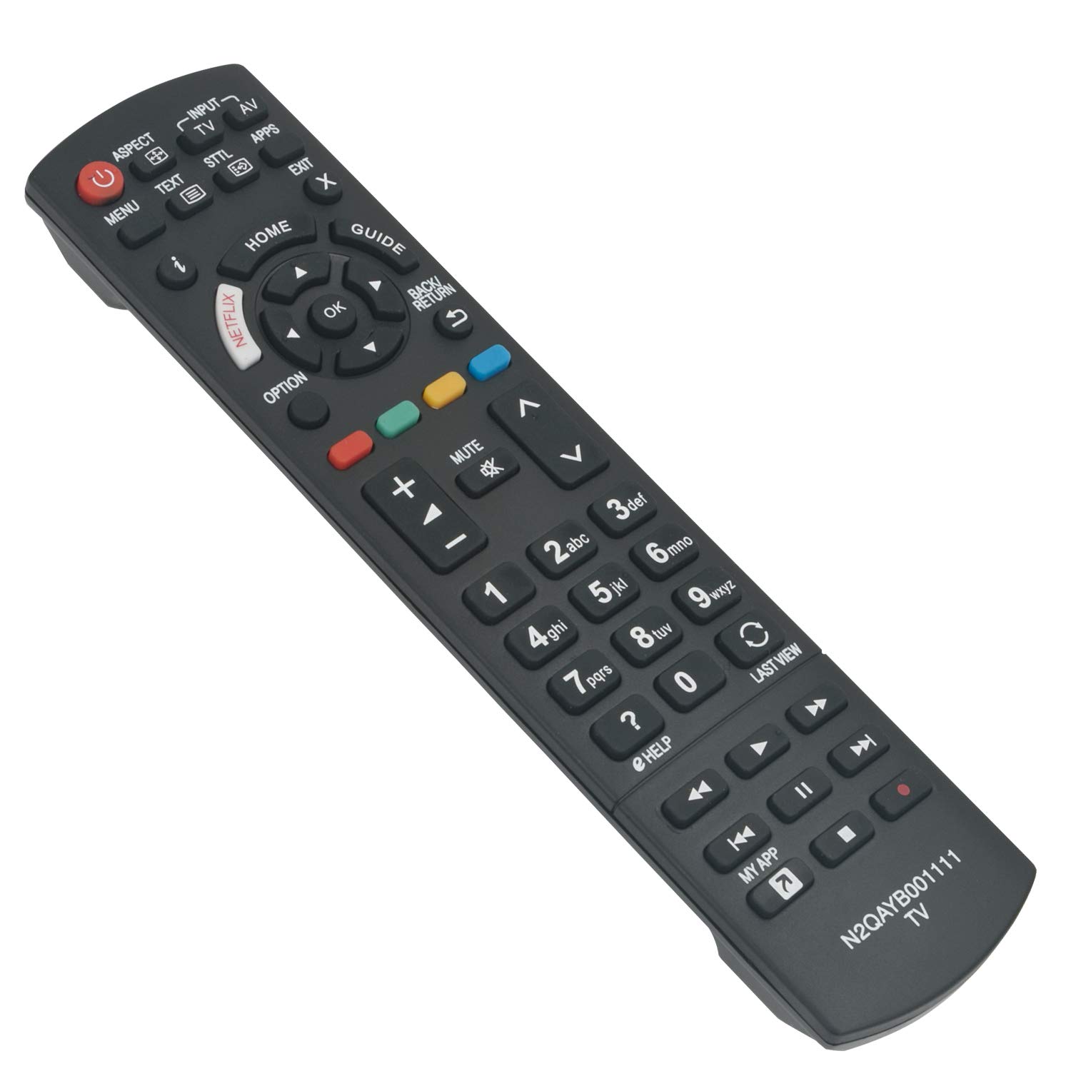 VINABTY N2QAYB001111 Replace Remote for Panasonic TX-49EX633E TX-49EXW584 TX-55EXW584 TX-40EX600E TX-55EX600E TX-40EX600B TX-40EX620 TX-40EX633 TX-43EXW604 TX-49EX600B TX-49EXR600 TX49EXW604 TX55EX633