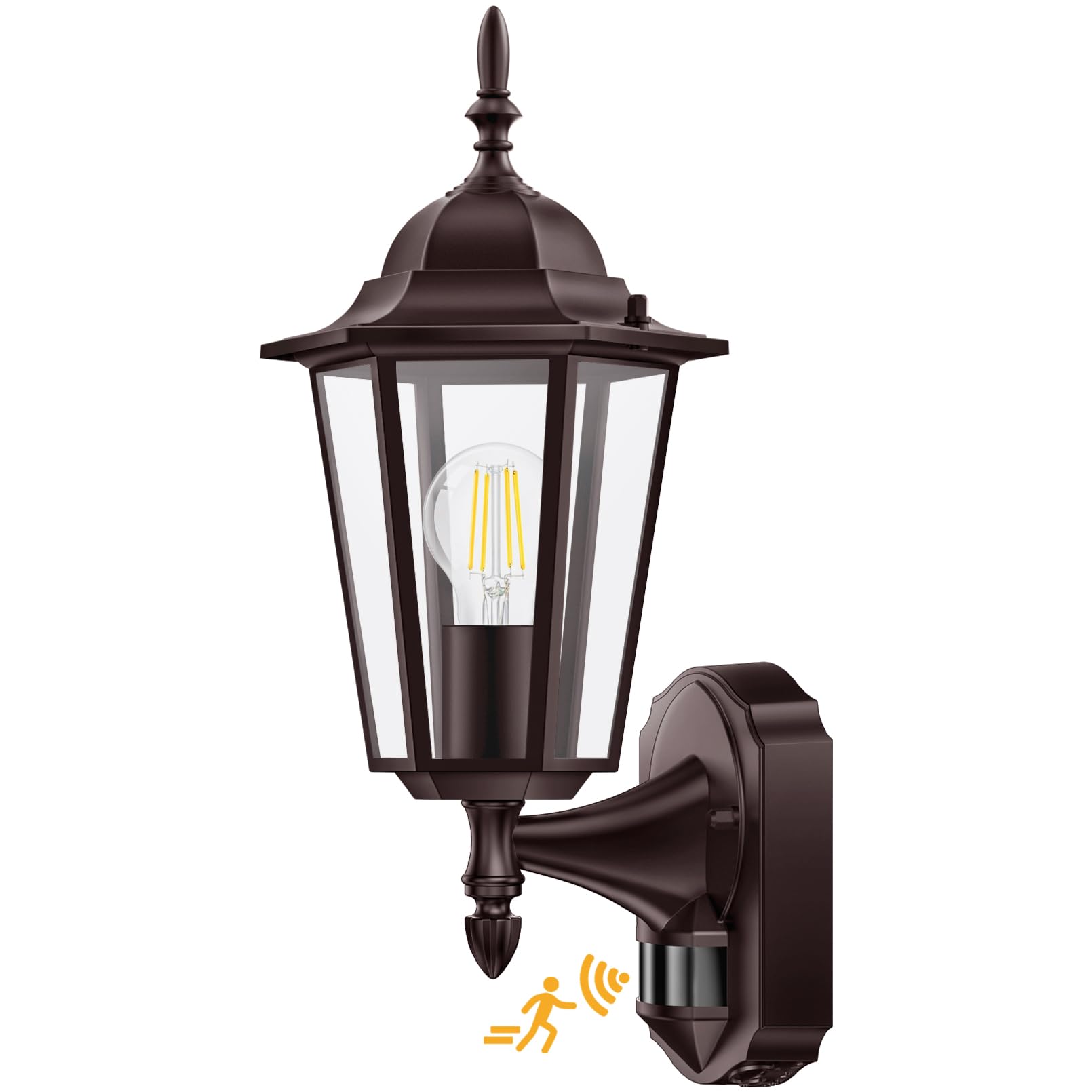 Photo 1 of Lamomo Motion Sensor Outdoor Lights, Upgrade Dusk to Dawn Bronze Outdoor Light Fixture Wall Mounted, 100% Anti-Rust Aluminum Waterproof Porch Lights for Patio Front Door Garage
