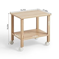 YUFAM 2 Tier Printer Stand with Storage,Under Desk