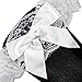 Black with White Lace Thigh-High Halloween Adult Women's Cosplay Costume Tights