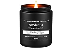 AREDENUA Mahogany Candle, Manly Scented Candles for Home, Masculine Candle Gifts for Men - 7oz Soy Candles for Home Scented, 50 Hours Burn Time, Perfect for Relaxing Home Fragrance