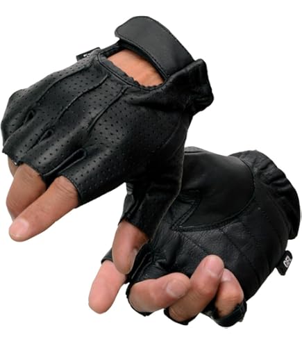 【今だけお買い得！】 Leather Gloves Milwaukee Leather MG7561 Men's Premium Brown Leather Gel