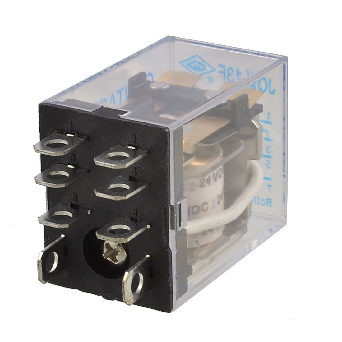 Sourcingmap DC 12V Coil 10A 240VAC 28VDC DPDT Electromagnetic Relay JQX-13F2ZA