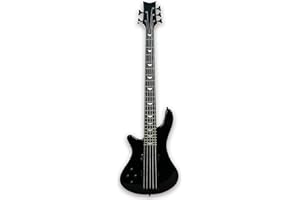 GSTYLE Tario Black Left-handed 5 String Electric Bass, Bolt-on Maple Neck, Poplar Body