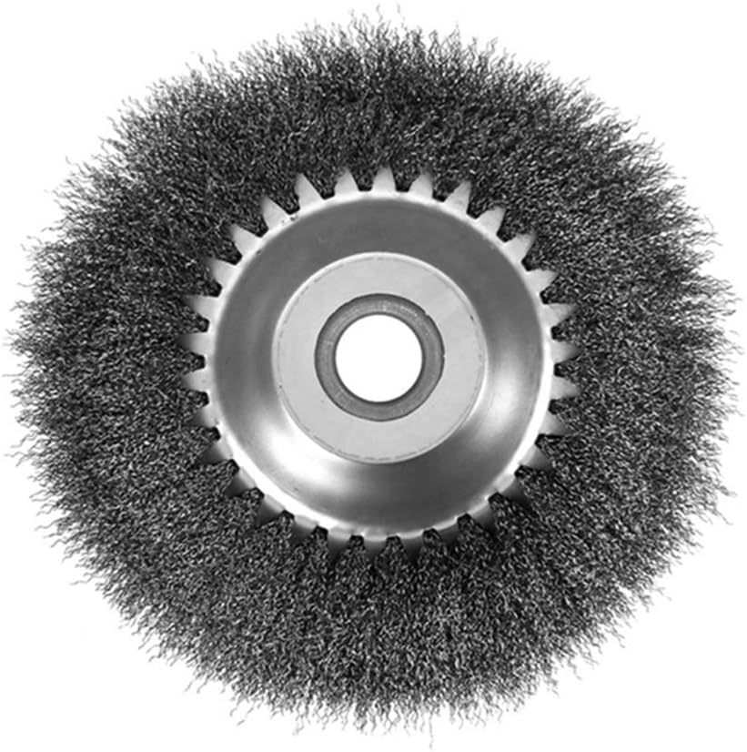 Scucs 8 Inch Weed Trimmer Brush, Steel Garden Weed Brush Lawn Mower