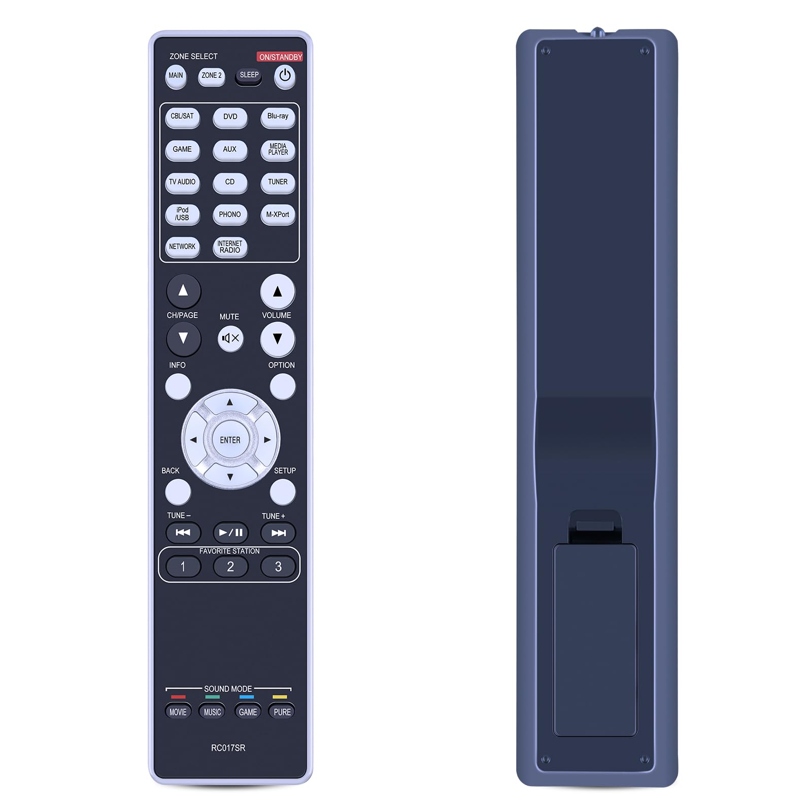 GOUYESHO RC017SR Remote Control Replacement Fit for Marantz AV Receiver 30701009900AM, RT30701009900AM, NR1603, NR1606, NR1607, SR5007,SR5009, SR5010, SR5011,SR6003, SR6007, SR6009, SR6010, SR6011