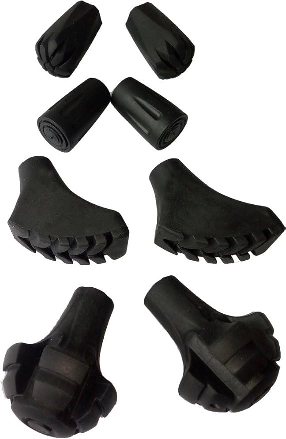 Replacement Rubber Tips Set for Trekking Poles4 Pairs Style of HeavyDuty Durable Feet for