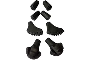 A ALAFEN Replacement Rubber Tips Set for Trekking Pole Walking Hiking Sticks Tips Protectors