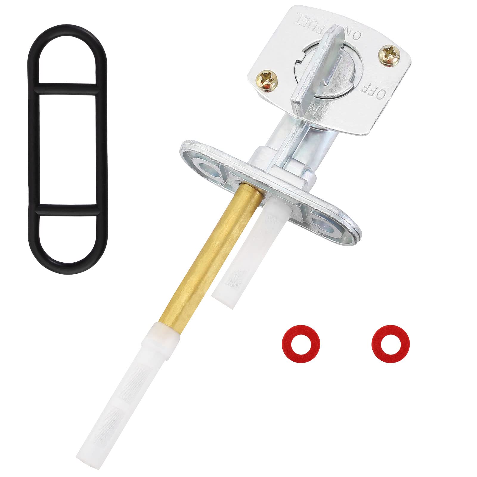 Photo 1 of QAZAKY Fuel Gas Tank Petcock Valve Switch Compatible with Kawasaki Valcon 1500 VN1500 KX60 KX65 KX80 KX85 KX100 KX125 KX250 KLX125 KLX250 KLX300 KLT110 KLT160 KLT185 KSF250 KEF300 KDX200 KDX220 KFX250