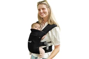 GROWNSY Baby Carrier Newborn to Toddler, Cozy Baby Wrap Carrier, Ergonomic Newborn Carrier with Head Support (Black)