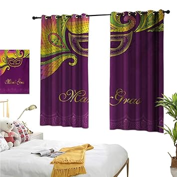 Amazon Com Warm Family Living Room Curtains Mardi Gras Colorful