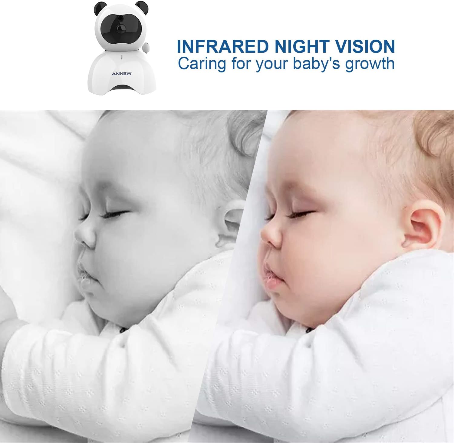 Annew Babyphone 5 Lcd Bebe Moniteur Camera Video Bebe Surveillance 2 4 Ghz Audio Bidirectionnelle Vox Vision Nocturne Berceuses Capteur De Temperature Extensible A 4 Cameras Bebe Puericulture Babyphones Ram Mount Co Uk