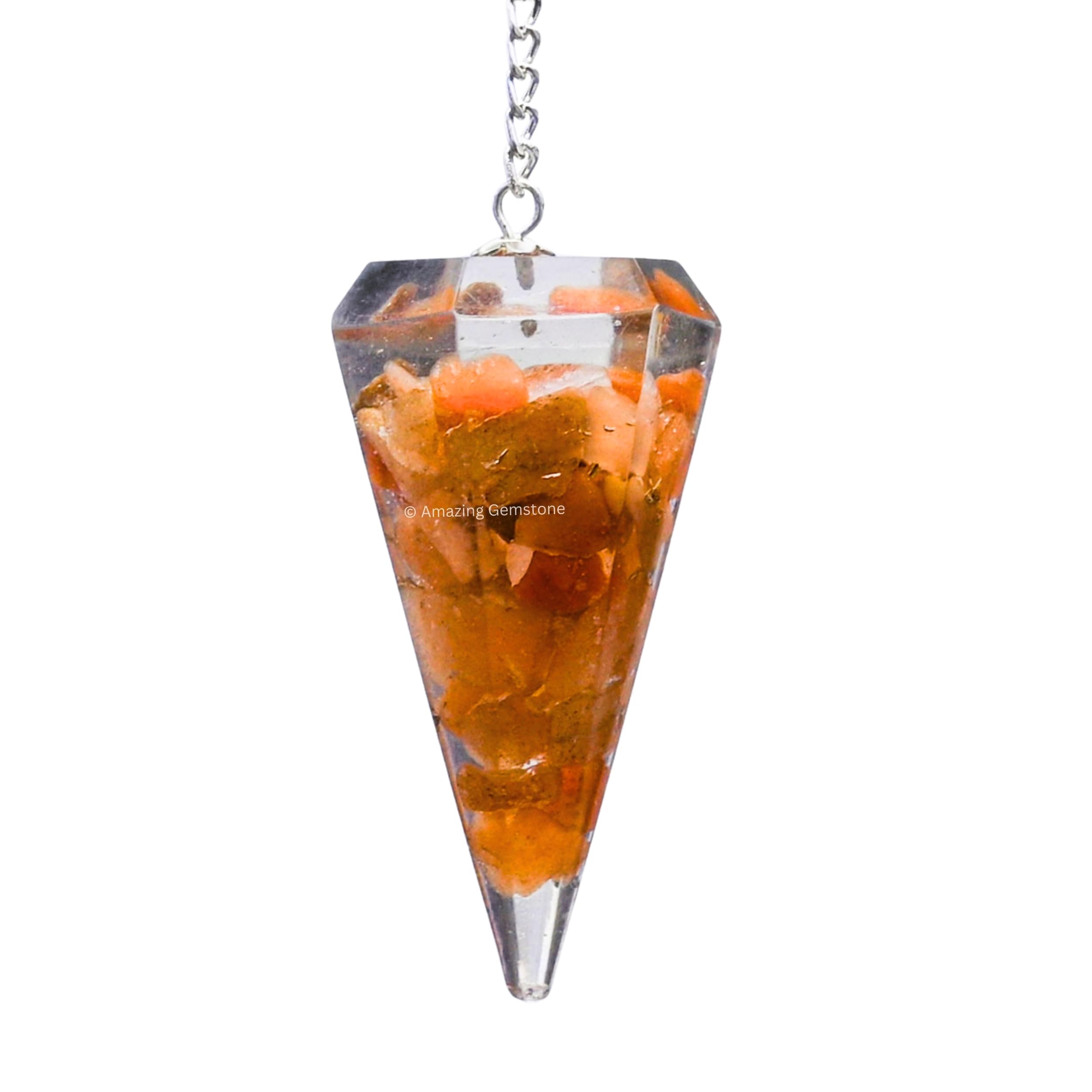 Red Aventurine Orgone Crystal Pendulums for