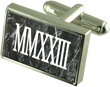 Amazon.com: Select Gifts 2023 Birthday Year Cufflinks Roman Numeral