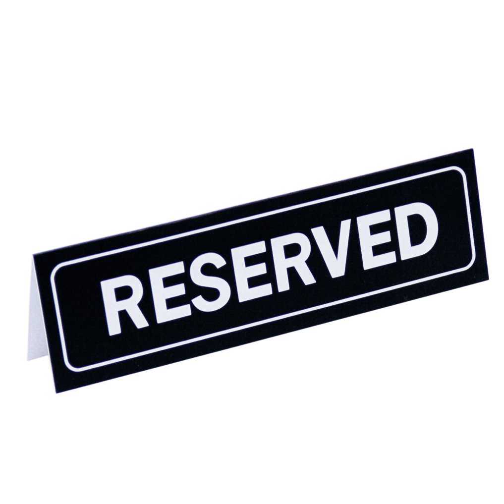 Garcia de Pou Reserved Table Sign, 18 x 5.5 cm