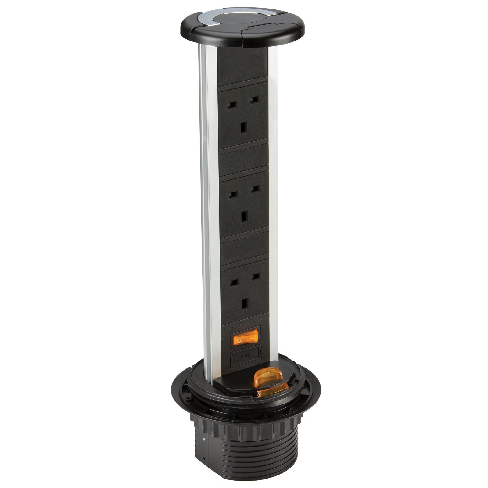 Knightsbridge SK006 3G IP54 Pop up Socket, Black โ image 1