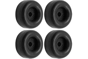 Anxingo 4 Pcs Trailer Ramp Door Bumpers, 2.5 Inch Round Rubber Bump Stop with Hole for Cargo Trailer Ramp Doors Truck Gates