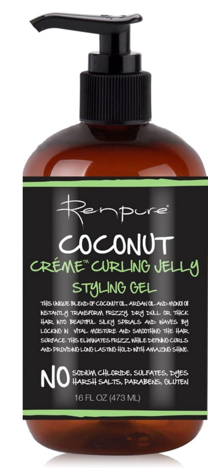 Renpure Coconut Creme Curling Jelly Styling Hair Gel Renpure Coconut Creme Curling Jelly Styling Hair Gel