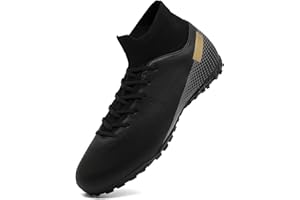 HaloTeam Men's Soccer Shoes Cleats Professional High-Top Breathable Athletic Football Boots for Outdoor Indoor TF/AG 3US-11US