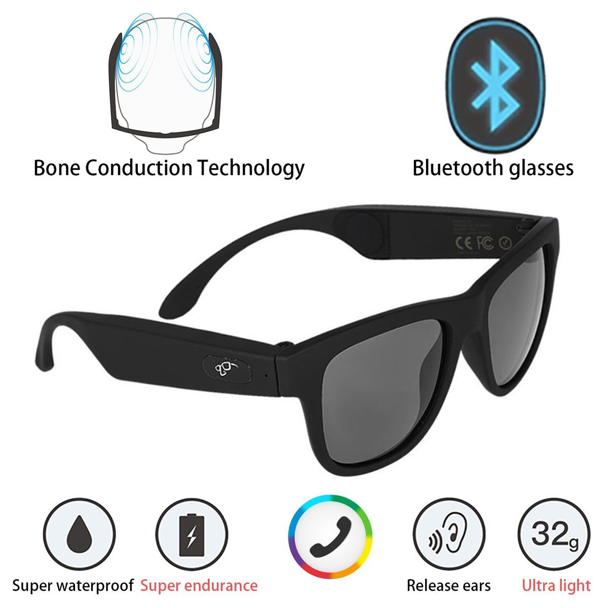 glasses with bone conduction