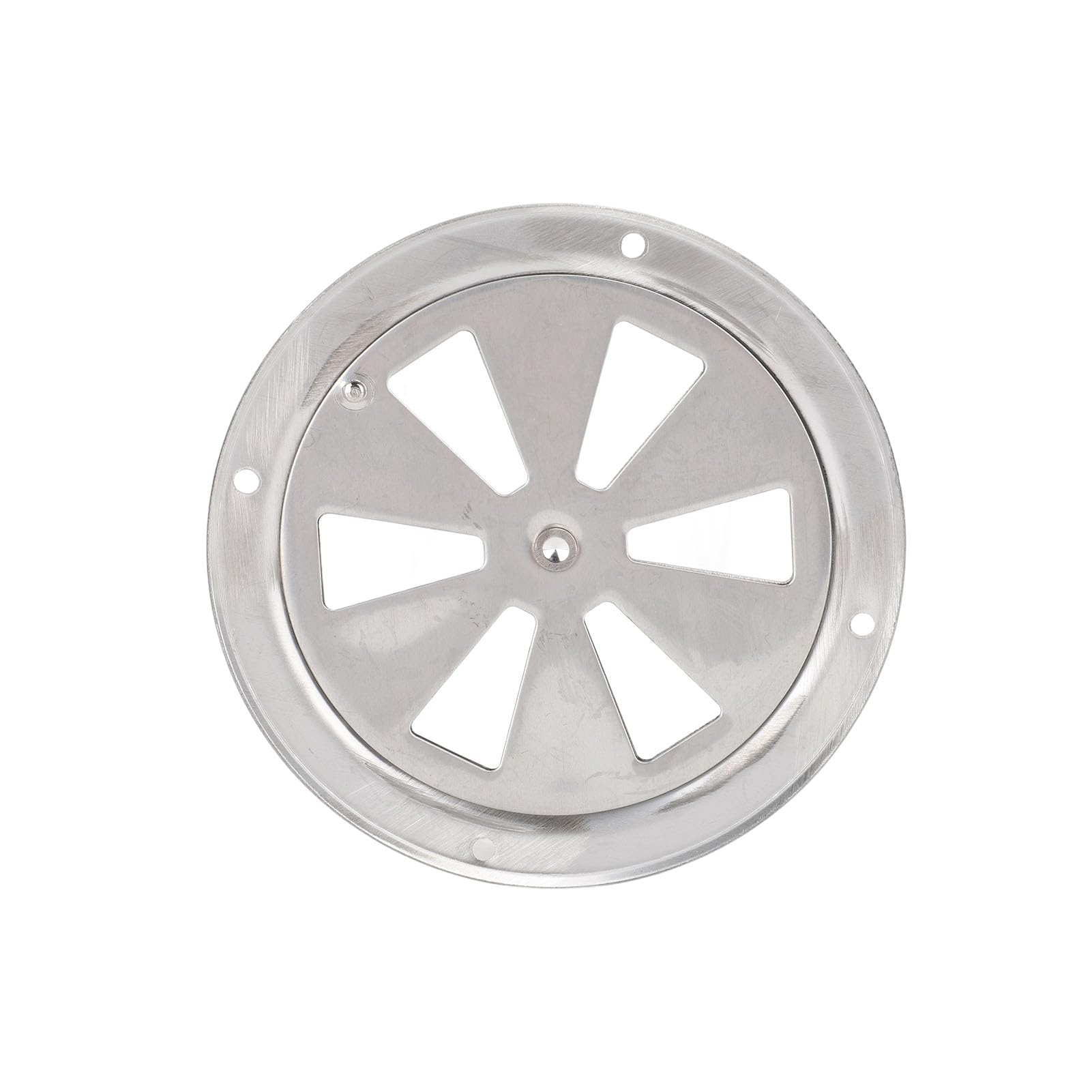 Tissting Cabin Ventilation Plate 4/5/6 Inch Round Stainless Steel Louver Vent Cover with Side Knob, Air Vent Gill Covers for Boat Yacht RV(5 Inch)